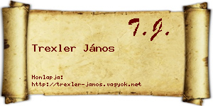 Trexler János névjegykártya